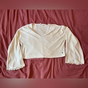 Roxy Cream Ribbed Top